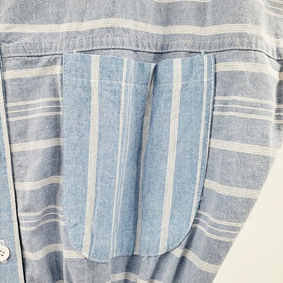 Vintage 80's Joan Walters Blue & White Full Jumpsuit Women's Size 6 Made in USA - Picture 4 of 8